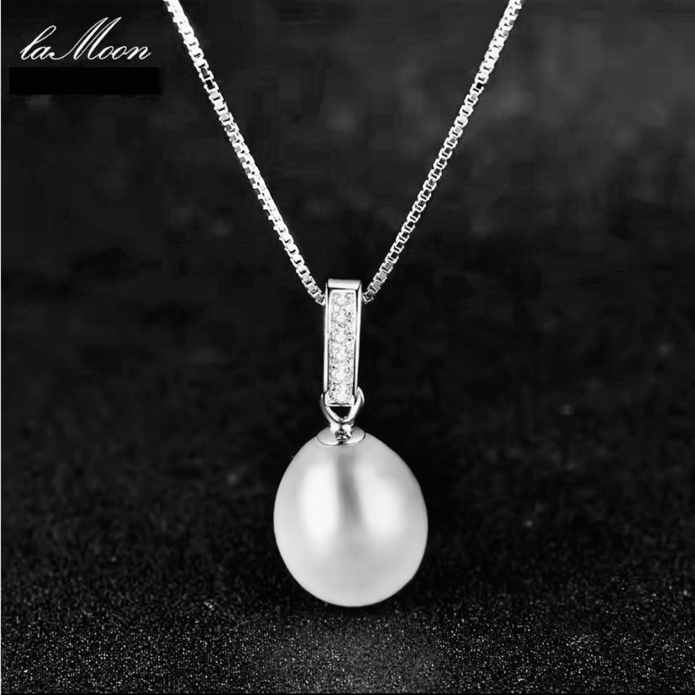 Natural 10mm Akoya White Pearl 925 Sterling Silver Box
Chain Necklace